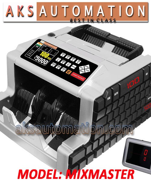 AKS MIXMASTER – Best Mix Currency Counting Machine for Indian Currency Notes | Business-Grade The Best Mix Cash Counting Machine in India